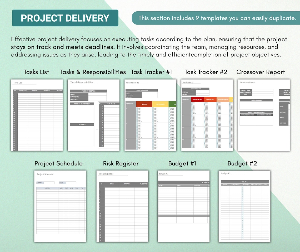 Onenote Project Planner Template: Project Management, Task & Goal ...