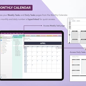 Stay effortlessly organized and on top of your schedule with the OneNote Template 2024, where the monthly calendar feature provides a visually appealing and user-friendly interface to plan and track your month with precision and ease.