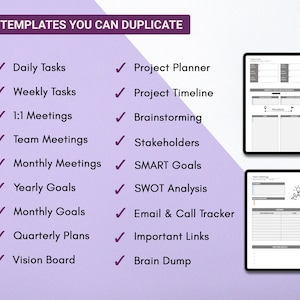 Offering an innovative array of templates you can duplicate at your fingertips. Effortlessly customize and replicate your favorite layouts, ensuring every page is uniquely tailored to suit your evolving planning needs.