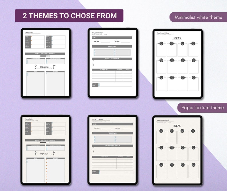 Indulge your personal style with the OneNote Template 2024, offering a delightful touch of customization with 2 themes to choose from. Select the aesthetic that resonates with you, adding a personalized flair to your planning experience.