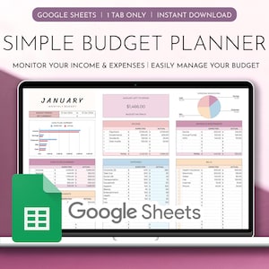 Budgetplanner voor Google Spreadsheets Maandelijkse budgetspreadsheetsjabloon Wekelijkse budgetteringssjabloon Tweewekelijkse budgetlooncheque Onkostenregistratie