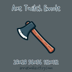 Emotka Axe Twitch | Emotka Streamera | Emoji do gier | Łatka do gier wideo | Naklejka Cool Chat