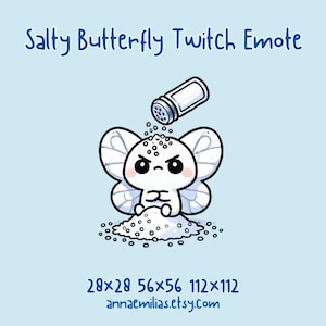 Salziger Schmetterling Twitch Emote | Wütend Emoji