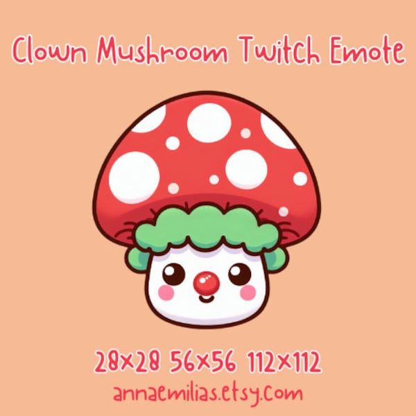 Funny Clown Twitch Emote | Cute Streaming Asset Emoticon | Cool Colorful Fun Stream Emotji