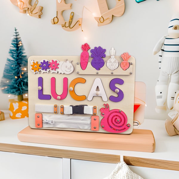 Personalized Name Puzzle | Wooden Montessori Toys for Learning| Unique First Birthday or Baby Shower Gift, Toddler Toys