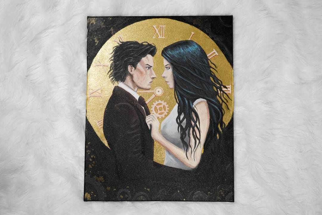 Timeless Love Couple Painting | Acrylic & Foil Art | Romantic Wall ...