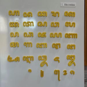 Javanese Letter Magnets