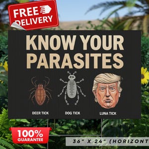 Funny Anti Trump Yard Sign With Metal Stake Lawn Sign Made In The USA Double-Sided Printing Free USA Shipping Anti Maga Gift For Democrats