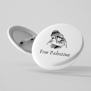 Pin Free Palestine for Backpack Apparel Metal Safety Button Pin Free USA Shipping Back to School Gift Peace Activist Gift Human Rights Gift