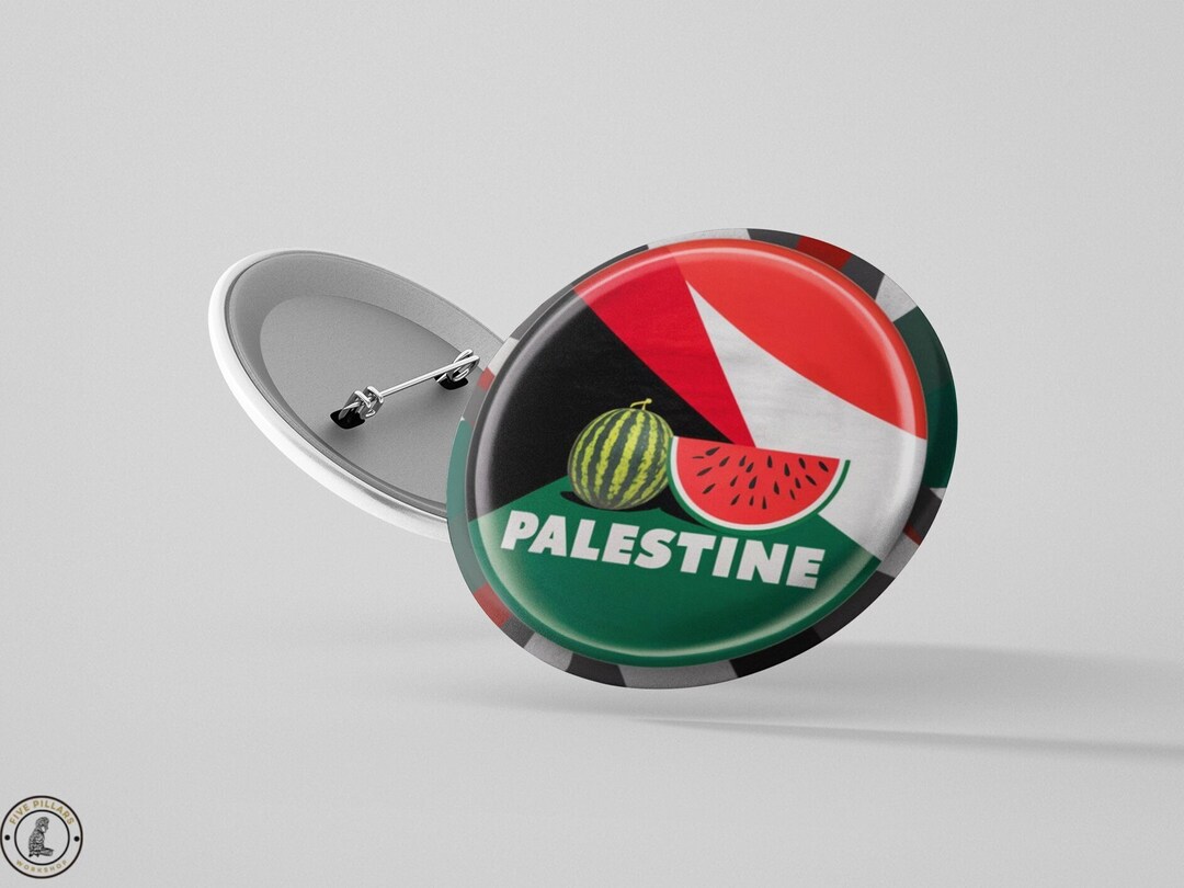 10 Pcs  Palestine Symbol Colorful Triangle Watermelon Slice Design Metal Lapel Pin A300007-10