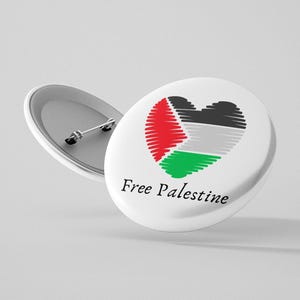 Free Palestine Pin for Backpack Jacket Metal Safety Button Pin Free USA Shipping Human Rights Gift Peace Activist Gift Back to School Gift