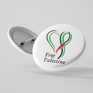 Pin Free Palestine for Backpack Apparel Metal Safety Button Pin Free USA Shipping Back to School Gift Peace Activist Gift Human Rights Gift