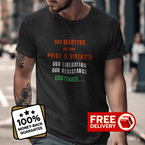 Palestine Resistance T-Shirt Cotton Unisex Tee Activist Gift For Her Humanitarian Gift For Him Palestinian Liberation Shirt Resistance Shirt