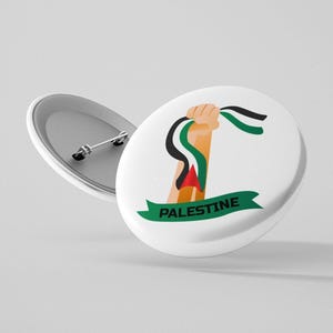 Free Palestine Pin for Backpack Jacket Metal Safety Button Pin Free USA Shipping Human Rights Gift Peace Activist Gift Back to School Gift