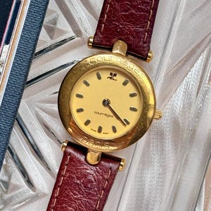 Courreges Vintage Gold Plated Ladies Paris Swiss Made Red Dial Watch Quartz 31mm WTS] Courreges Vintage Gold Plated Ladies Paris Swiss Made  main image 3