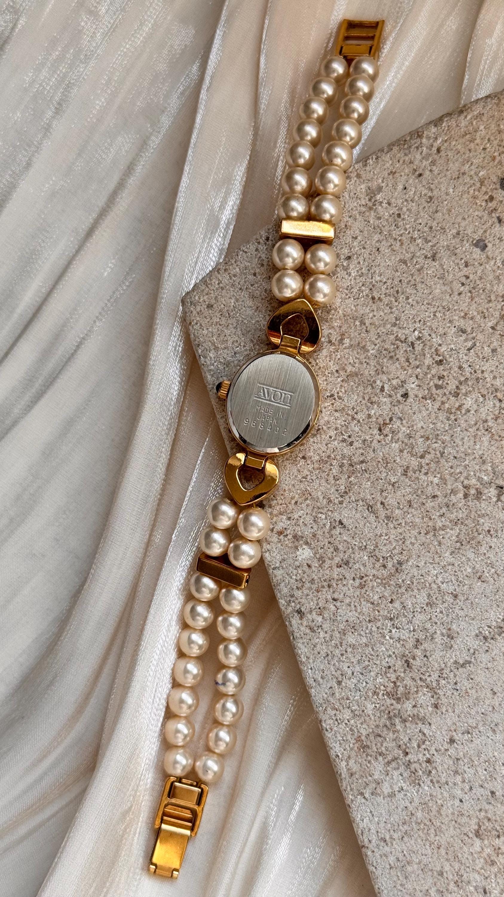 Avon faux tortoise vintage watch/ bracelet. Avon Quartz Watch - Etsy main image 3