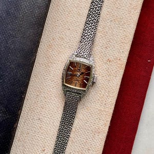 Seltene Technos Vintage Uhr 1960er Jahre - weiß vergoldet - Handaufzug