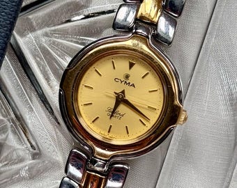 Cyma vintage watch - natural diamonds