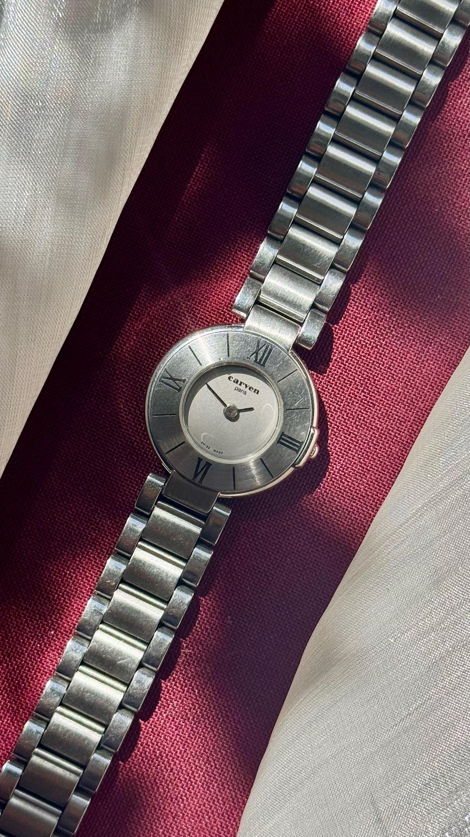 希少 CARVEN ガルヴェン ヴィンテージ ウォッチ トノー シルバー 稼動品 Carven watch - Etsy 日本