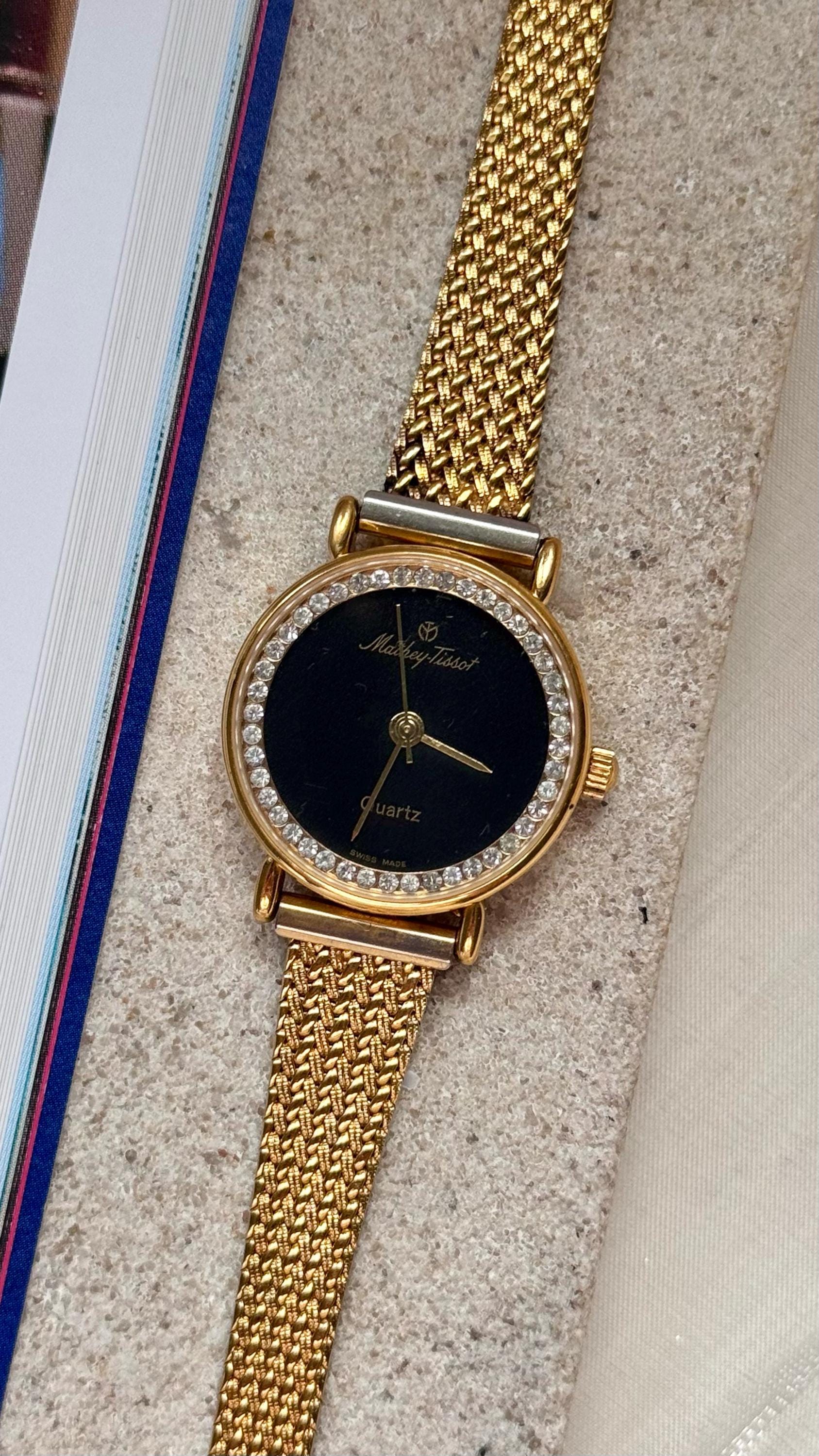 Mathey Tissot Vintage Watch - Gold Plated - Etsy display picture 3