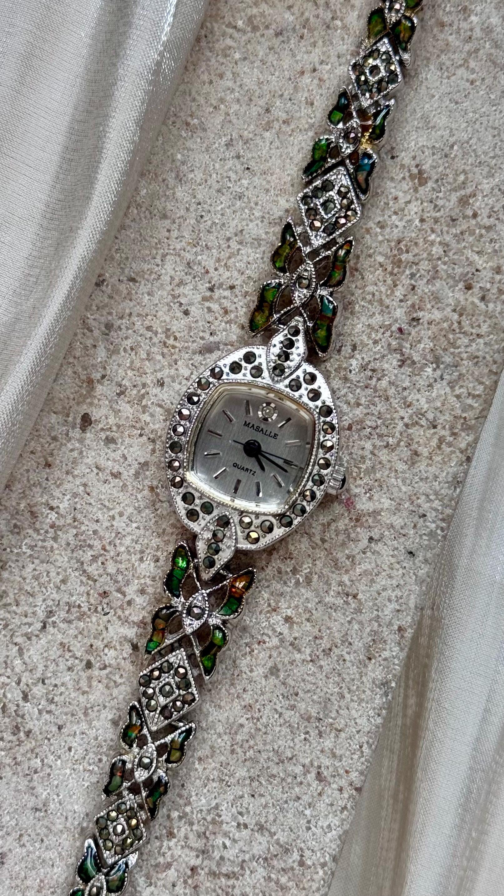 Masalle Vintage Watch - Marcasite and Opal - Etsy