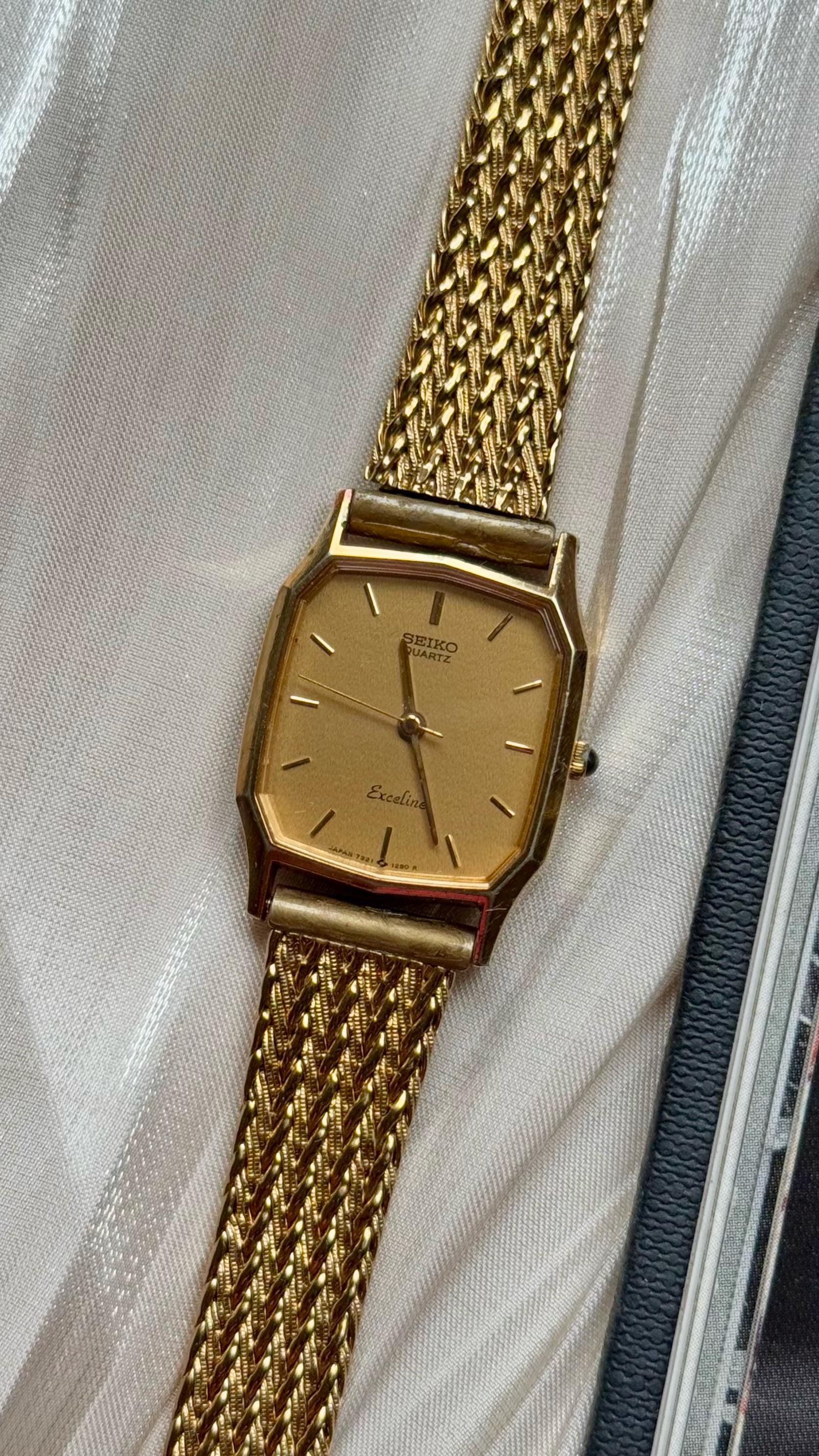 SEIKO セイコー EXCELINE 14K・SS 8420-6390腕時計 SEIKO 14K ST Exceline 8420-6390 370009 セイコー 腕時計 レディース