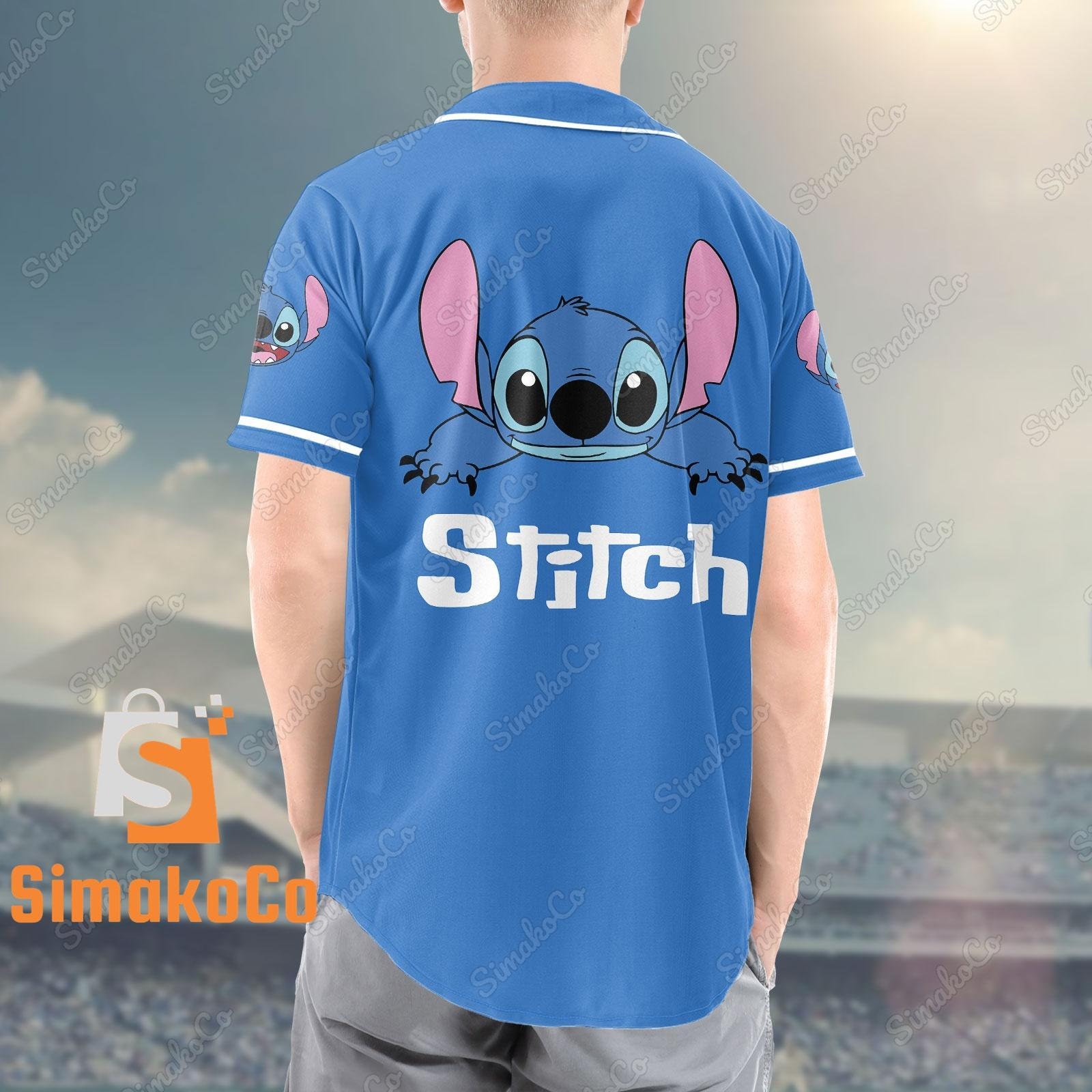 Stitch Jersey Shirt, Stitch Baseball Jersey, Disney Stitch Shirt
