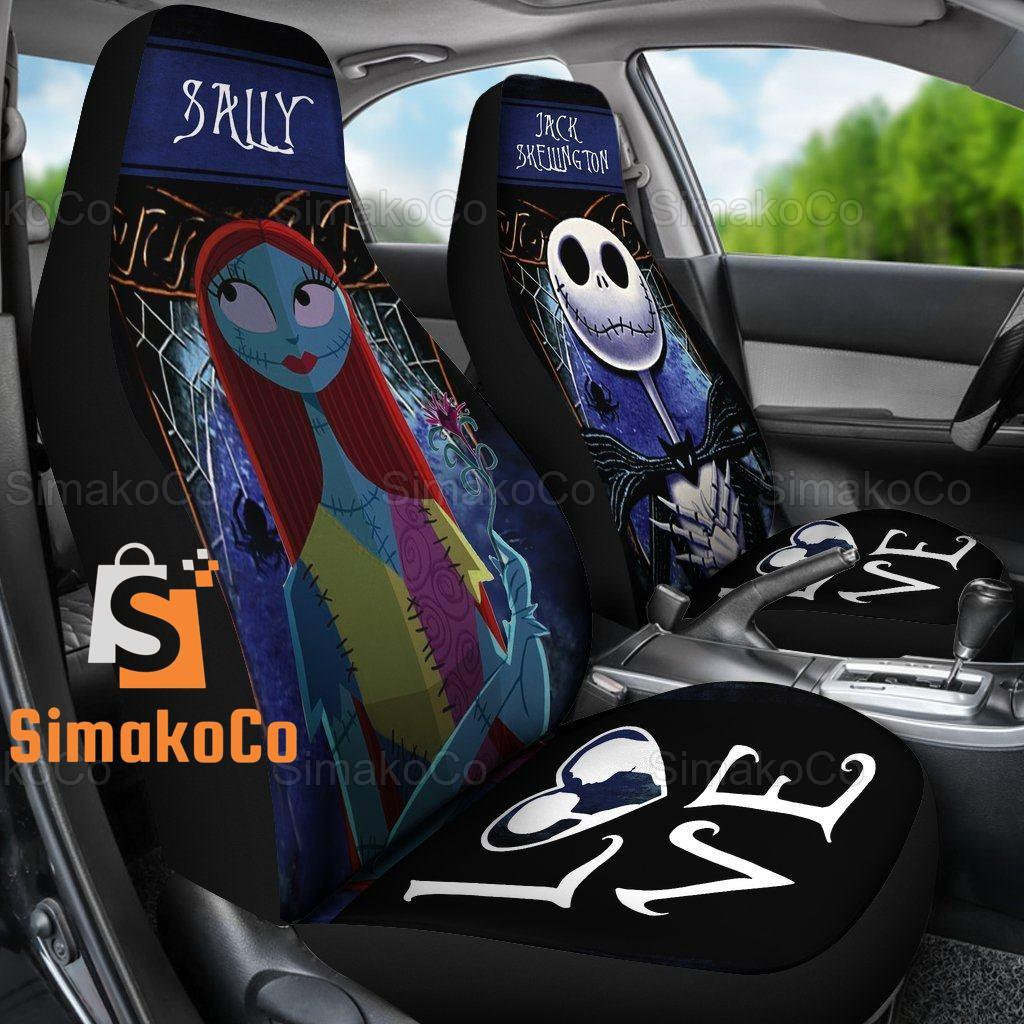 Discover Jack und Sally, Jack Skellington Horror Halloween Autositzbezug