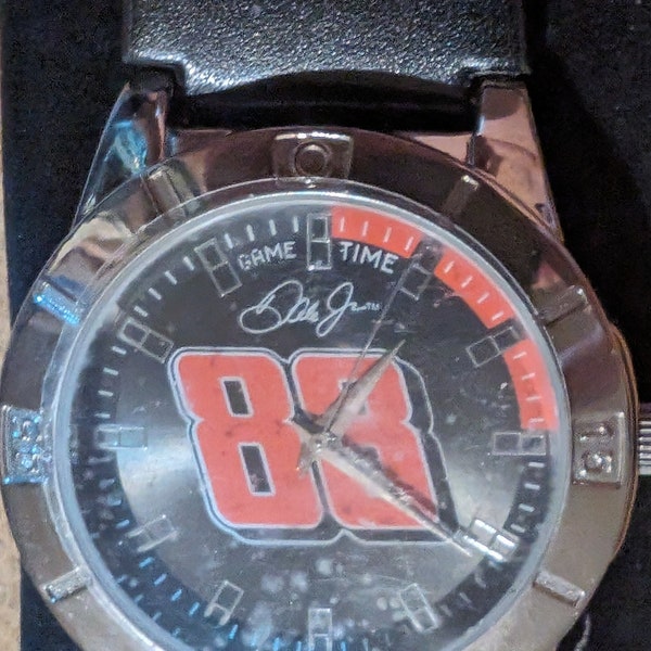 Avon Dale Earnhardt Jr. NASCAR licensed number 88 watch. This watch has never been worn and has plastic on the front and back. Free shipping