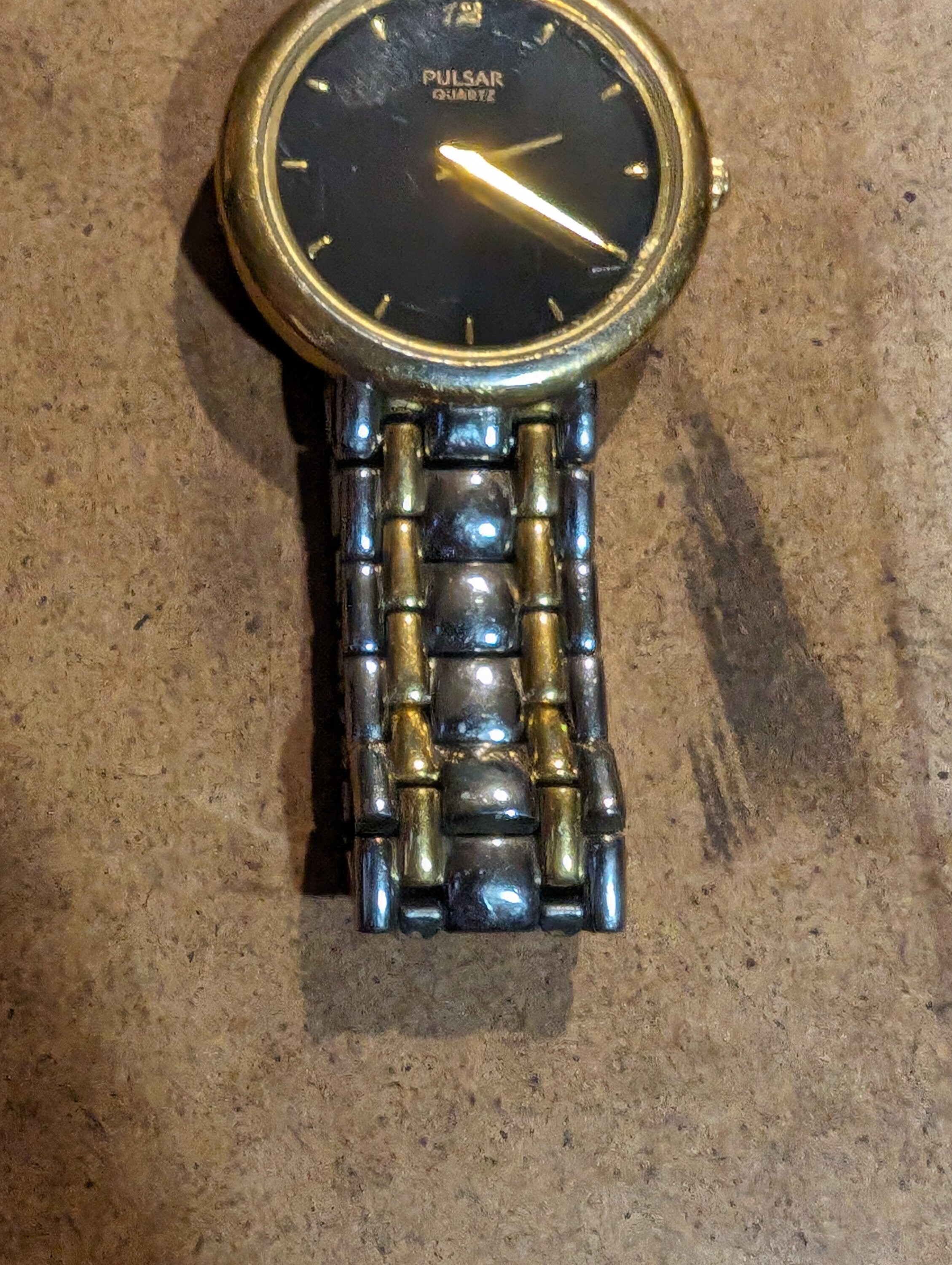 Vintage Pulsar Quartz Watch With Two-tone Gold and Silver Vintage Pulsar Quartz Watch With Two-tone Gold and Silver