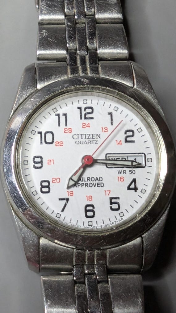 Citizen quartz railroad approved watch sale