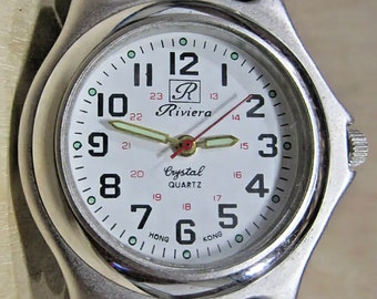 Riviera Quartz Watch With New Battery. Very Nice Watch. Keeps Good Time. Etsy