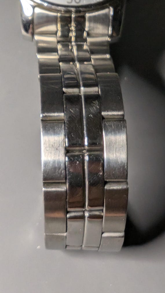 Montre Vintage Pelex Pour Femme - Or Jaune, Cadran Noir Et Blanc - Fonctionne Avec Pile Neuve