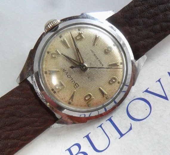 1958 Bulova 17 Jewel Honeycomb Dial manual watch.… - image 5