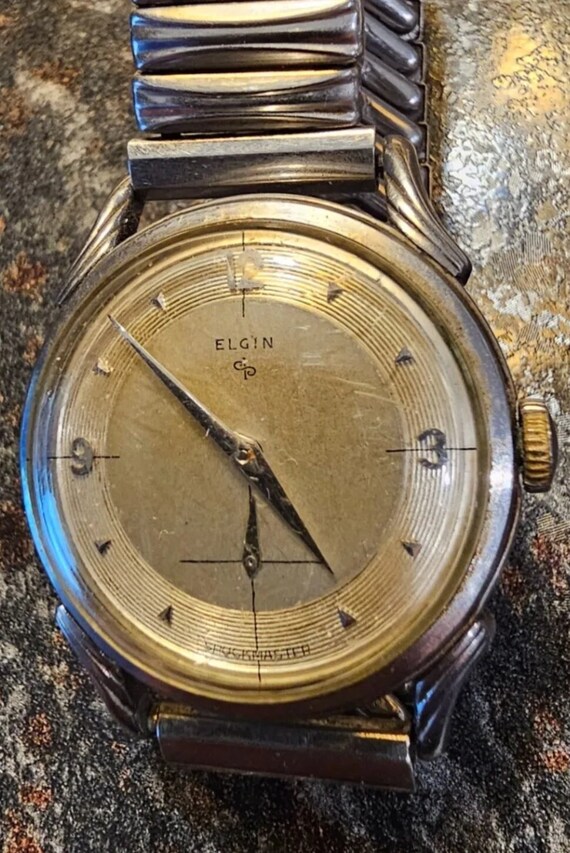 1950's Elgin Shockmaster 17 jewel manual watch with o… Gem