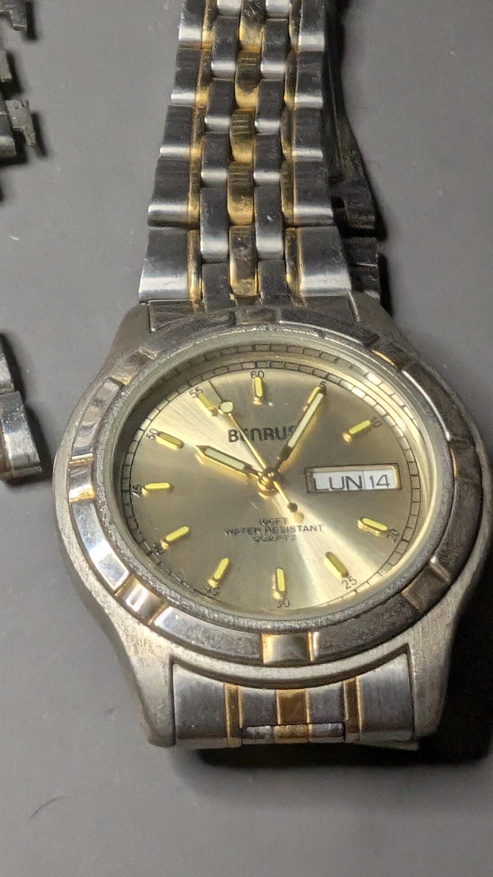 Vintage Benrus Quartz Diver Style Watch With New Battery and Vintage Benrus Quartz Diver Style Watch With New Battery and