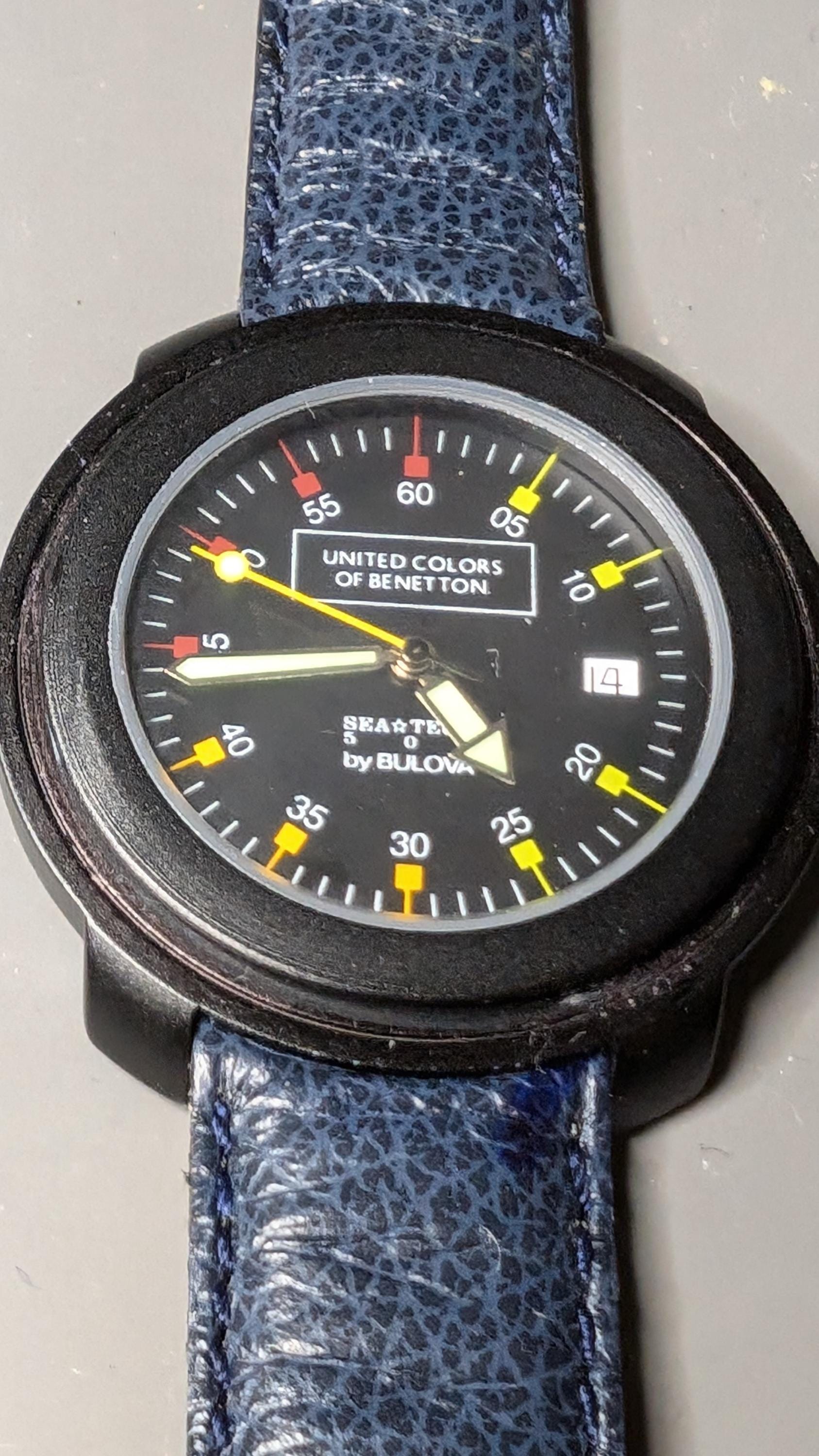 Vintage Bulova Sea Tech United Colors of Benetton Quartz