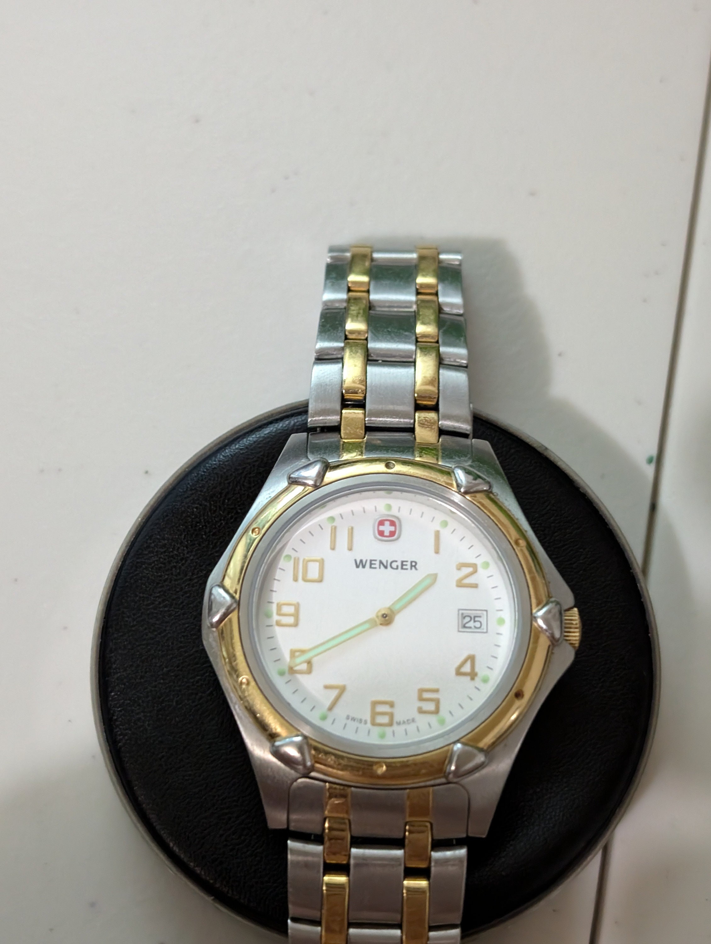 Wenger Silver and Gold Colored Quartz Swiss Army Watch With Wenger Silver and Gold Colored Quartz Swiss Army Watch With