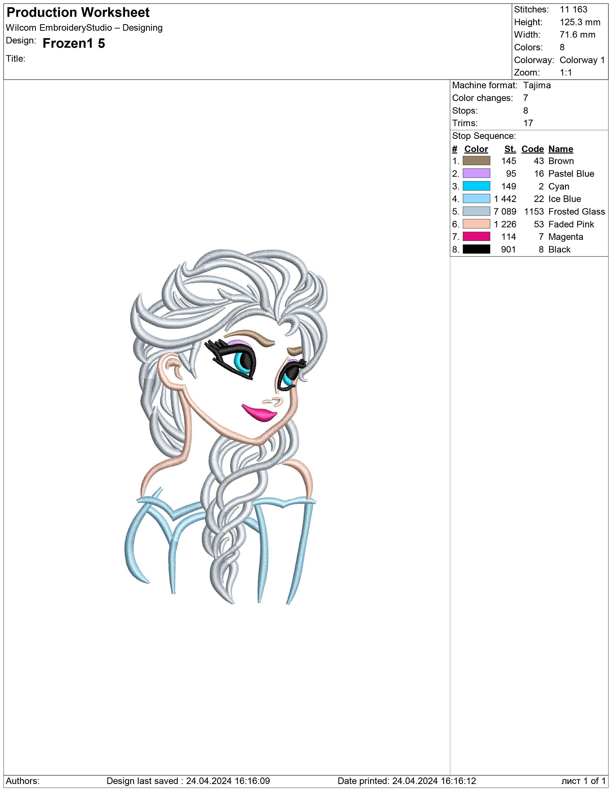 Elsa Magic Patterns Princess Elsa, Frozen Inspired. Machine Embroidery Design File. Install ...