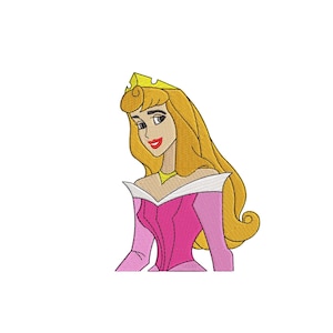 Princess Aurora inspired, Sleeping Beauty. Machine embroidery design file. Install download. Different sizes