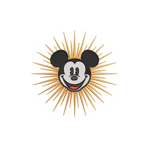 Mickey mouse inspired, flash. Machine Embroidery Design. Machine embroidery design file.