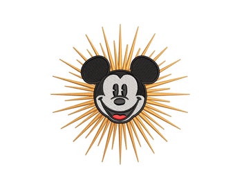 Mickey mouse inspired, flash. Machine Embroidery Design. Machine embroidery design file.