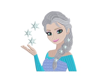 エルサ アナと雪の女王 スケッチ 刺繍機 デザイン ファイル パターン