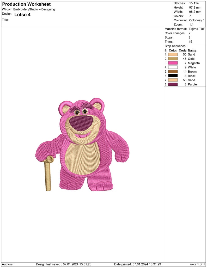 CERDÁ LIFE'S LITTLE MOMENTS - Toy Story Haarbürste Mit Lotso Print (rosa) - Entwirrungsbürste Mit Disney-Lizenz
