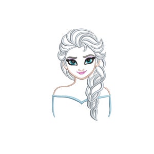 Princess Elsa, Frozen inspired. Machine embroidery design file. Install download. Different sizes