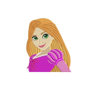 Tangled inspired. Rapunzel. Machine embroidery design file. Install download. Different sizes