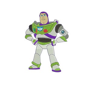 Toy Story Buzz inspired. Machine embroidery design file. Install download. Different sizes