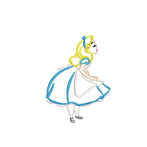 Alice in Wonderland inspired. Machine embroidery design file.
