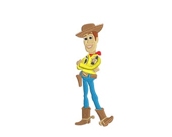Toy Story Sheriff Woody zainspirowany. Plik projektu haftu maszynowego. Zainstaluj pobieranie. Różne rozmiary