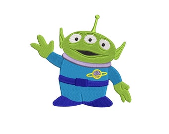 Toy Story Alien inspired. Machine embroidery design file. Install download. Different sizes
